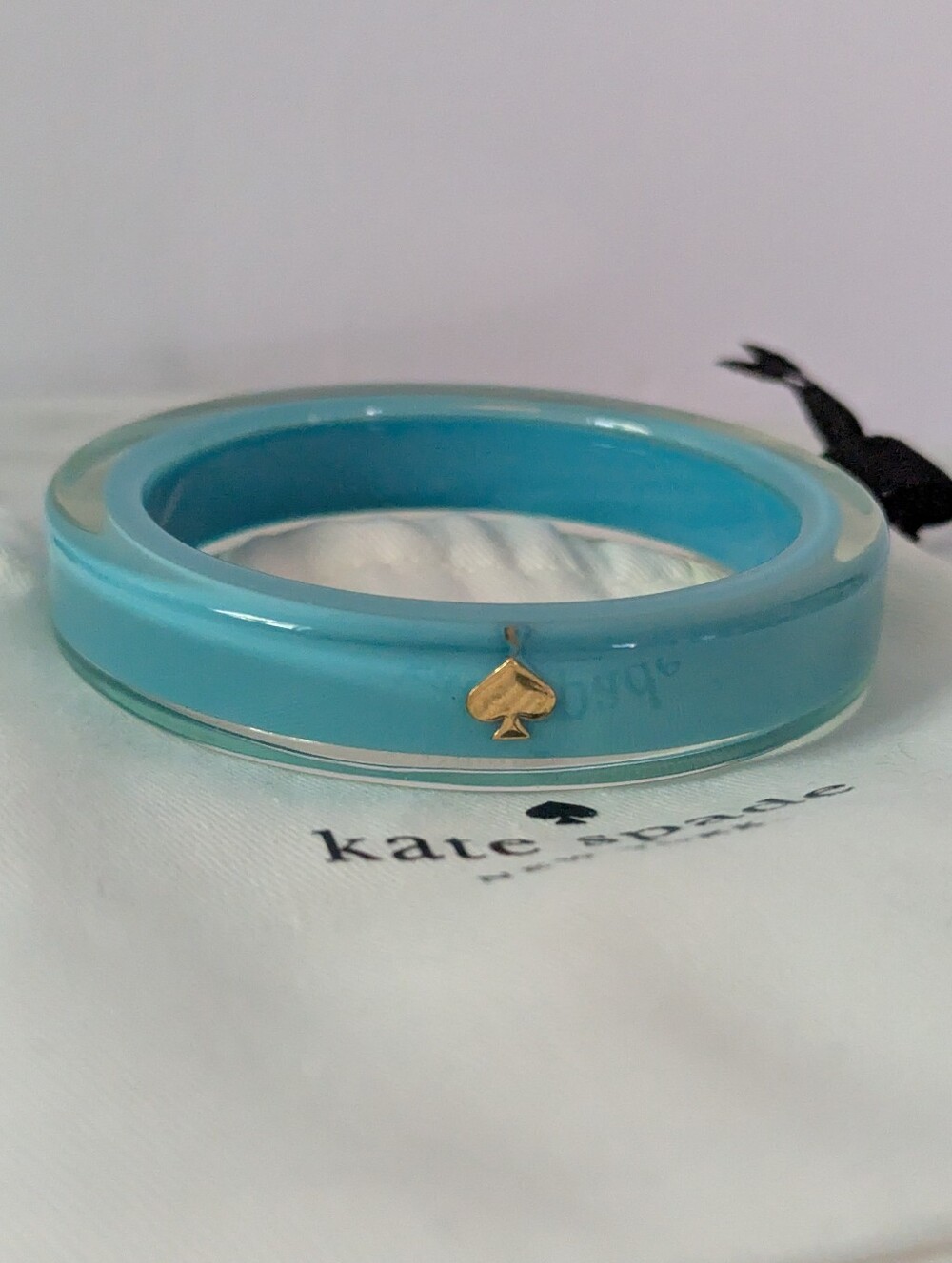 kate spade Turquoise Around Town Bangle with Gold Spade Accent - New In Dust Bag - Picture 3 of 16